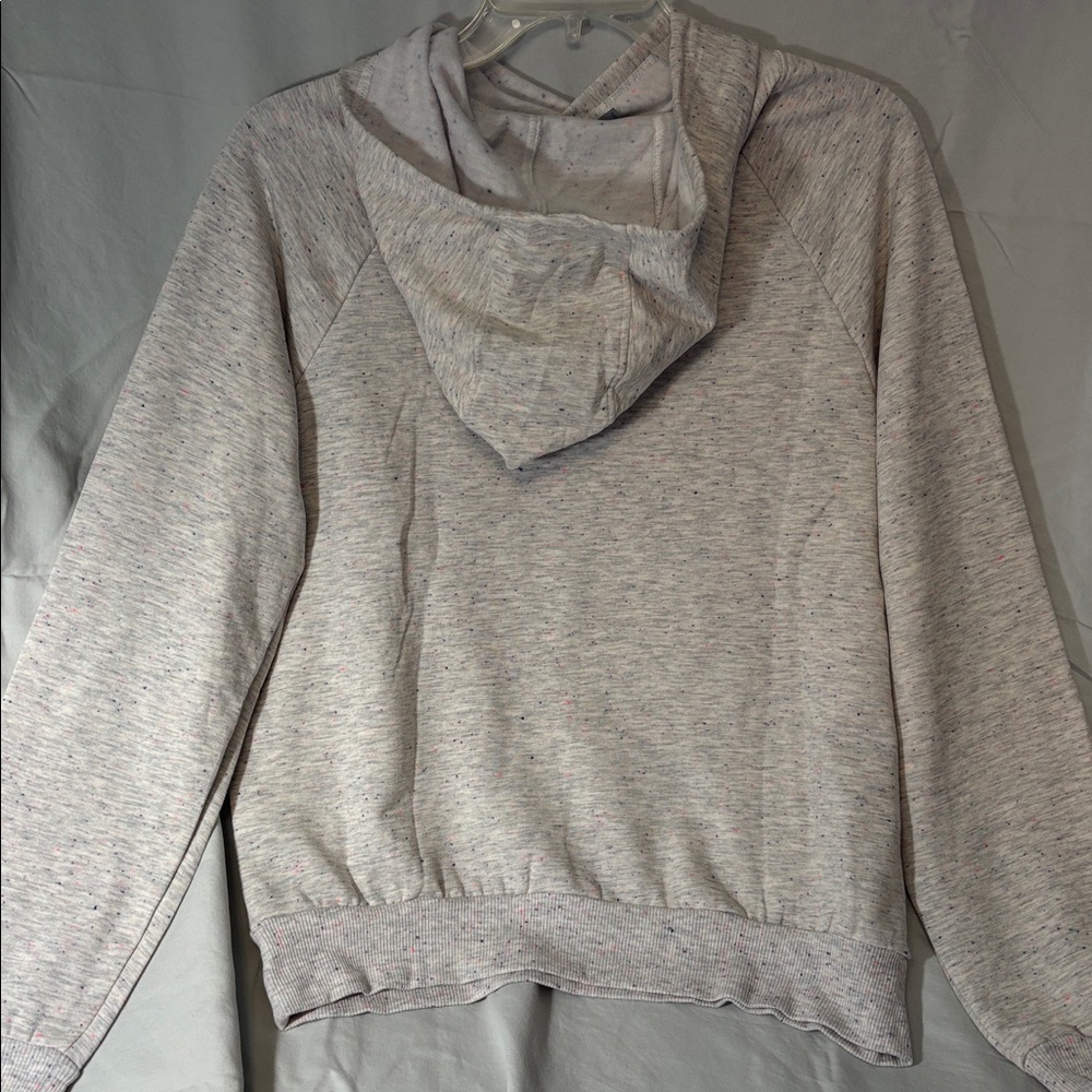 Mondetta Speckled White Youth Hoodie, L 14/16 - like new